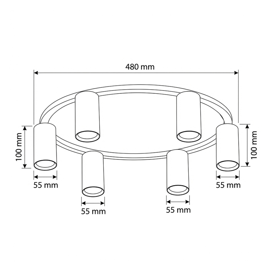 Brilagi - LED RGBW димируемо таванно осветително тяло SELE 6xGU10/6,5W/230V 2700-6500K бежово + дистанционно управление