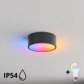 BRILAGI - LED RGBW димируемо таванно осветително тяло за баня CLARE 1xE27/12W/230V Ø 20 см антрацит IP54
