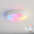 Brilagi - LED RGBW димируемо таванно осветително тяло за баня CLARE 3xE27/9W/230V 2700-6500K Ø 40 см IP54 Wi-Fi бяло
