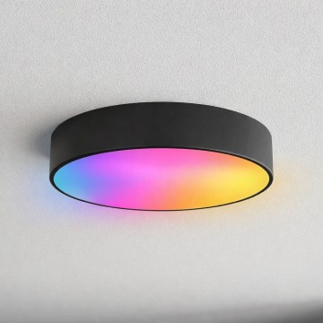 Brilagi - LED RGBW димируемо таванно осветително тяло за баня CLARE 3xE27/9W/230V 2700-6500K Ø 40 см IP54 Wi-Fi черно