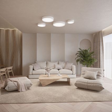 Brilagi - LED RGBW димируема таванна лампа за баня CLARE 3xE27/9W/230V 2700-6500K Ø 40 см IP54 Wi-Fi бяла