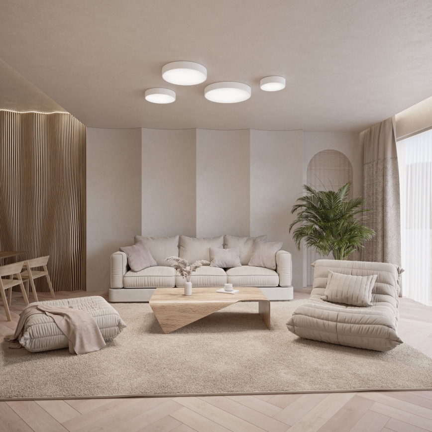 Brilagi - LED RGBW димируема таванна лампа за баня CLARE 3xE27/9W/230V 2700-6500K Ø 40 см IP54 Wi-Fi бяла