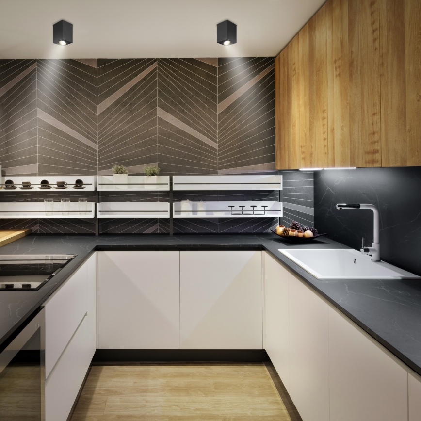 Brilagi - LED RGBW Димируемо точково осветително тяло MIA 1xGU10/30W/230V 3000K Wi-Fi 100x80 мм черно