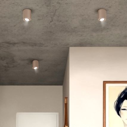 Brilagi - LED RGBW димируемо точково осветително тяло MIA 1xGU10/4,8W/230V 3000K 100x80 mm бежово