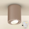 Brilagi - LED RGBW димируемо точково осветително тяло MIA 1xGU10/4,8W/230V 3000K 100x80 mm бежово