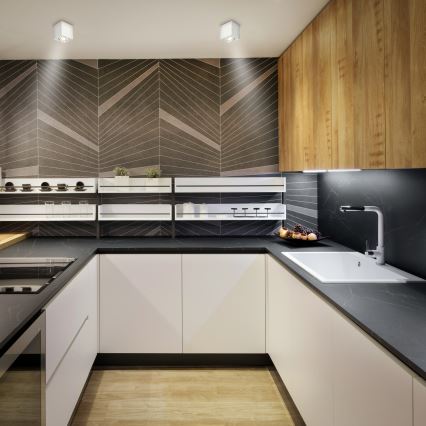 Brilagi - LED RGBW димируемо точково осветително тяло MIA 1xGU10/6W/230V 3000K 84x80 mm бяло + дистанционно управление