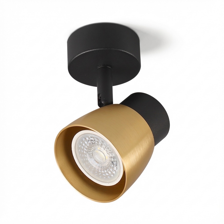 Brilagi - LED RGBW димируемо точково осветително тяло NUGGET 1xGU10/4,8W/230V черно/златно