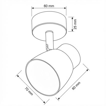 Brilagi - LED RGBW димируемо точково осветително тяло NUGGET 1xGU10/6W/230V черно/златно