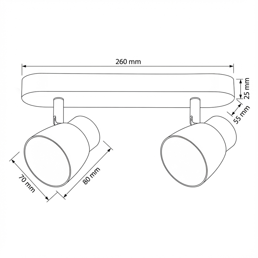 Brilagi - LED RGBW димируемо точково осветително тяло NUGGET 2xGU10/4,8W/230V 3000K черно/златисто + дистанционно управление