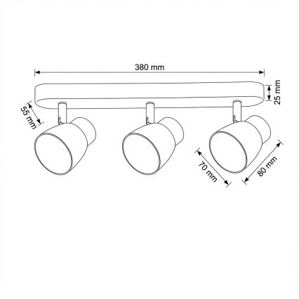 Brilagi - LED RGBW димируемо точково осветително тяло NUGGET 3xGU10/4,8W/230V черно/златисто
