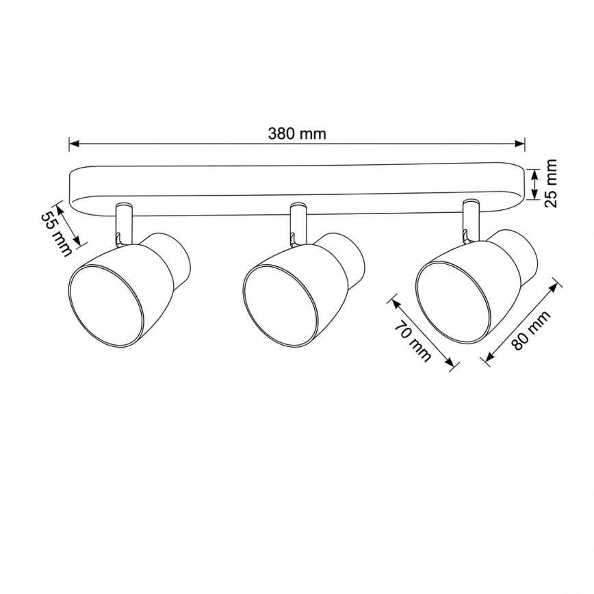Brilagi - LED RGBW димируемо точково осветително тяло NUGGET 3xGU10/4,8W/230V черно/златисто