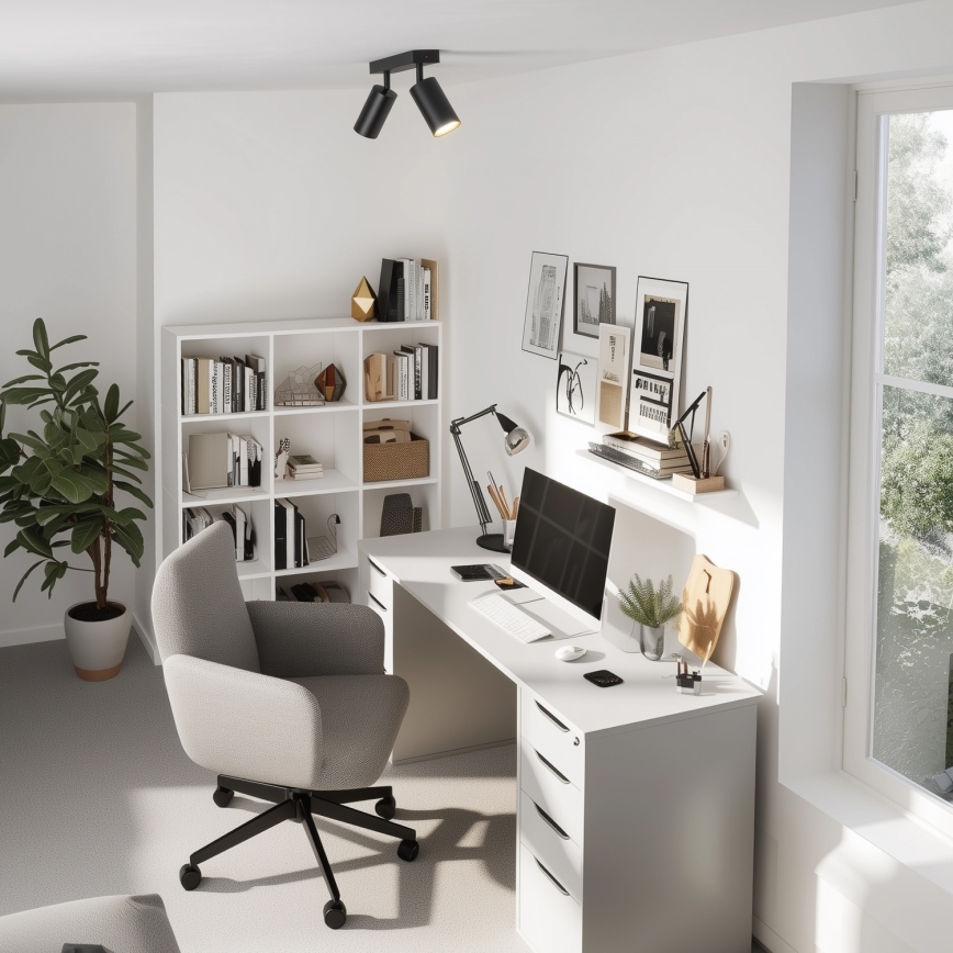 Brilagi - LED RGBW димируемо точково осветително тяло SELE 2xGU10/6W/230V 3000K черно/златисто + дистанционно управление