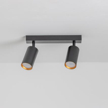 Brilagi - LED RGBW димируемо точково осветително тяло SELE 2xGU10/6W/230V 3000K черно/златисто + дистанционно управление