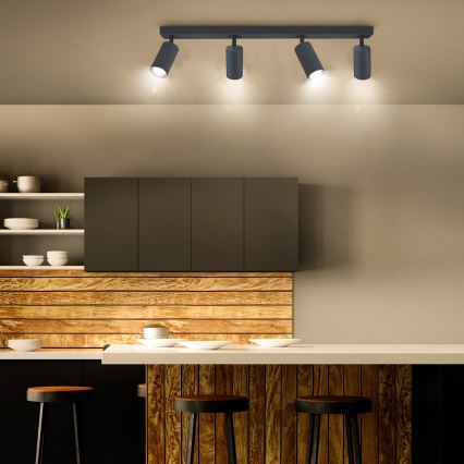 Brilagi - LED RGBW димируемо точково осветително тяло SELE 4xGU10/4,8W/230V 3000K антрацит + дистанционно управление