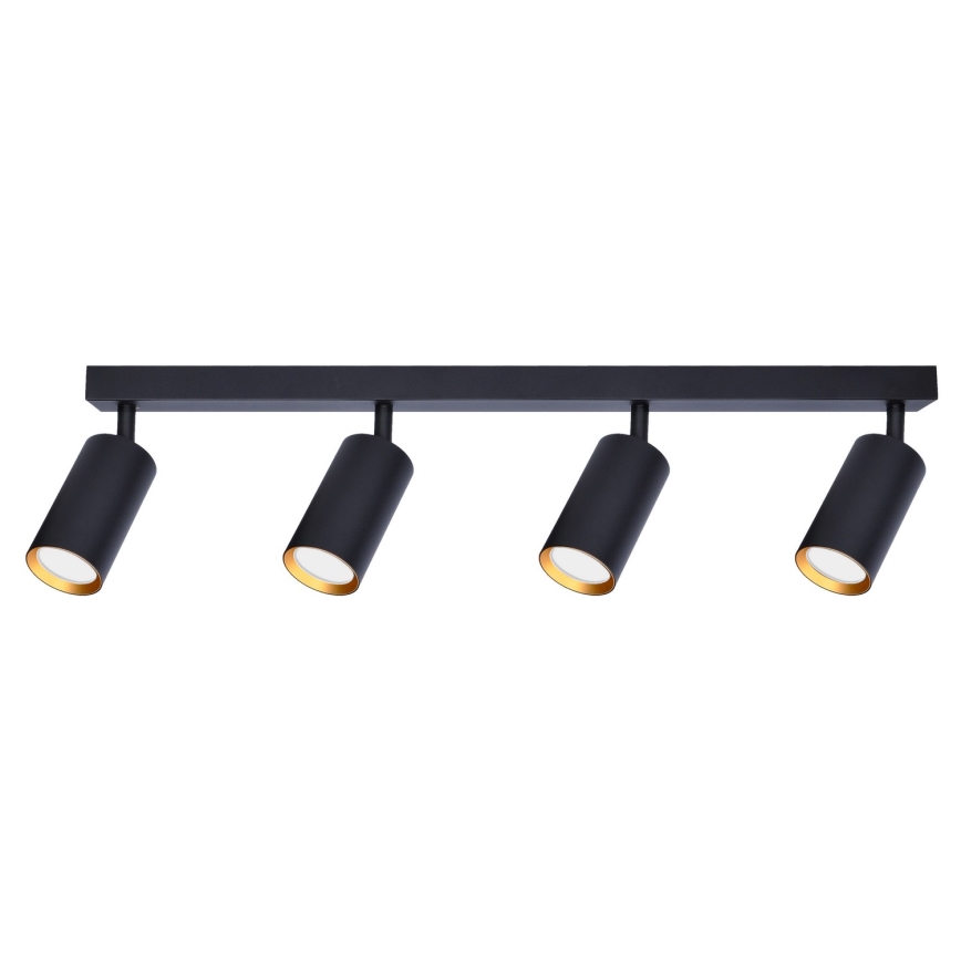 Brilagi - LED RGBW димируемо точково осветително тяло SELE 4xGU10/4,8W/230V 3000K черно/златисто + дистанционно управление