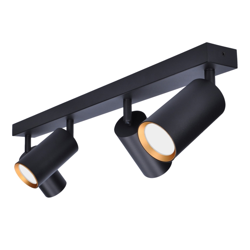 Brilagi - LED RGBW димируемо точково осветително тяло SELE 4xGU10/4,8W/230V 3000K черно/златисто + дистанционно управление