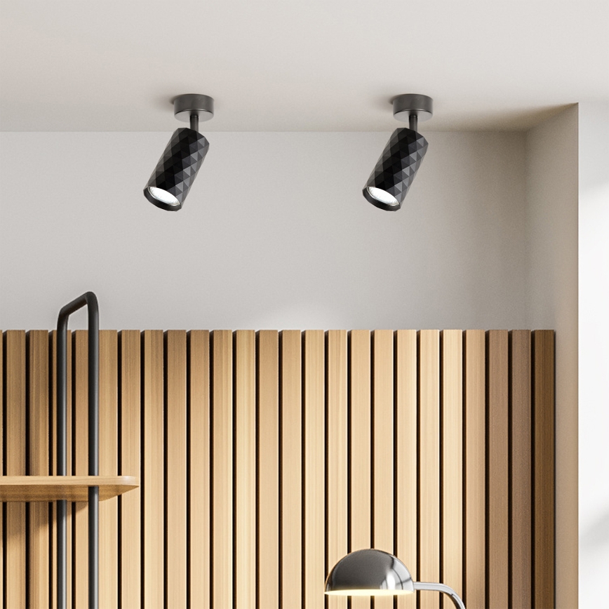 Brilagi - LED RGBW димируемо точково осветително тяло SELE DIAMANT 1xGU10/4,8W/230V 3000K черно + дистанционно управление