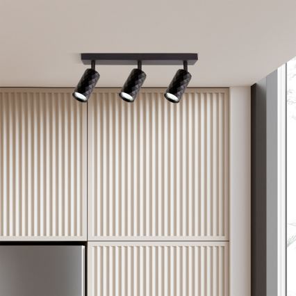 Brilagi - LED RGBW димируемо точково осветително тяло SELE DIAMANT 3xGU10/6W/230V 3000K Wi-Fi черно