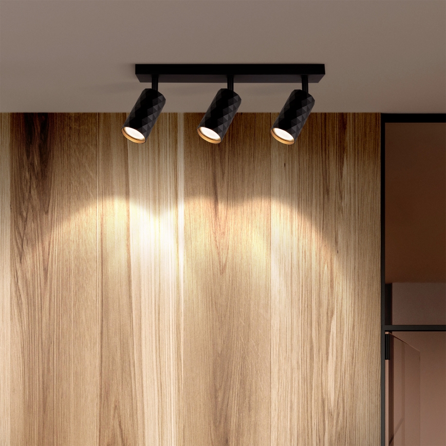 Brilagi - LED RGBW димируемо точково осветително тяло SELE DIAMANT 3xGU10/6W/230V 3000K Wi-Fi черно