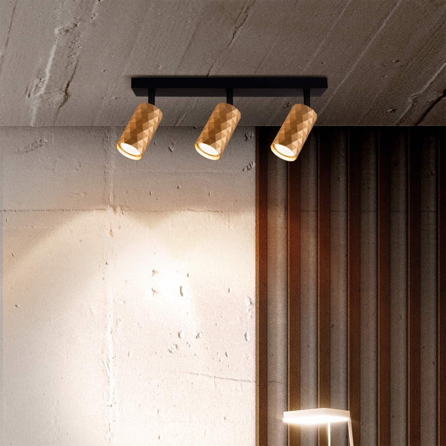 Brilagi - LED RGBW димируемо точково осветително тяло SELE DIAMANT 3xGU10/6W/230V 3000K Wi-Fi златисто