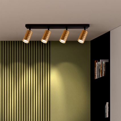 Brilagi - LED RGBW димируемо точково осветително тяло SELE DIAMANT 4xGU10/6,5W/230V 2700-6500K Wi-Fi златисто