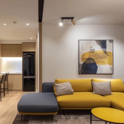 Brilagi - LED RGBW димируемо точково осветително тяло SELE GOLDEN 2xGU10/4,8W/230V 3000K черно/златно + дистанционно управление