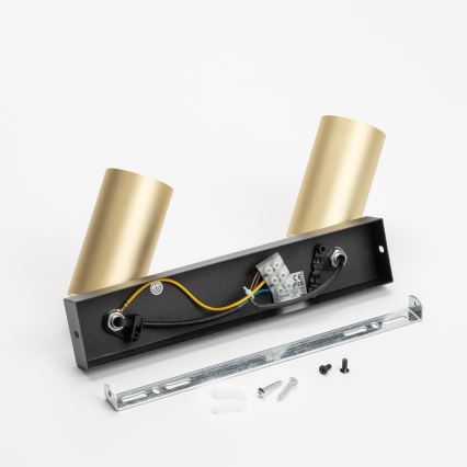 Brilagi - LED RGBW димируемо точково осветително тяло SELE GOLDEN 2xGU10/4,8W/230V 3000K черно/златно + дистанционно управление