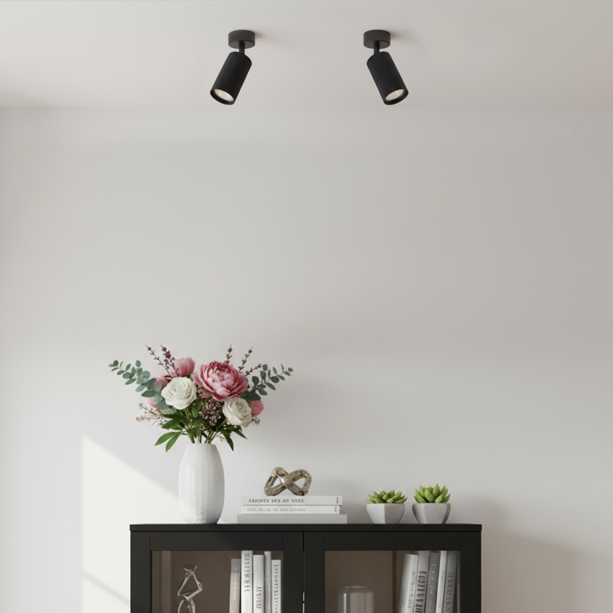 Brilagi - LED RGBW димируемо точково осветително тяло SELE MODERN 1xGU10/4,8W/230V 3000K черно + дистанционно управление