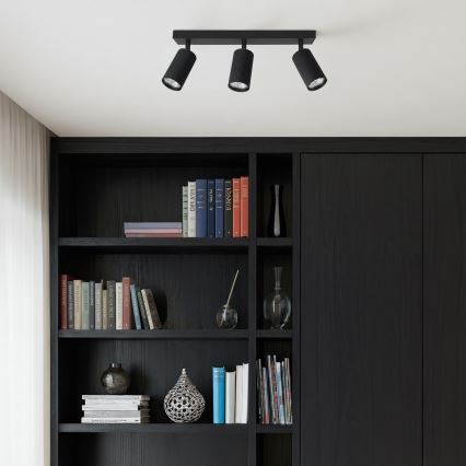Brilagi - LED RGBW димируемо точково осветително тяло SELE MODERN 3xGU10/4,8W/230V 3000K черно + дистанционно управление