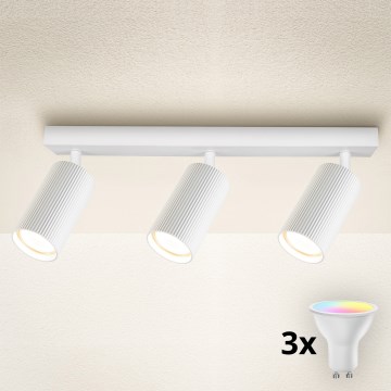 Brilagi - LED RGBW димируемо точково осветително тяло SELE MODERN 3xGU10/6,5W/230V 2700-6500K Wi-Fi бяло