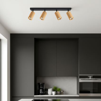 Brilagi - LED RGBW димируемо точково осветително тяло SELE MODERN 4xGU10/4,8W/230V 3000K златисто + дистанционно управление