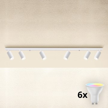 Brilagi - LED RGBW димируемо точково осветително тяло SELE MODERN 6xGU10/6,5W/230V 2700-6500K Wi-Fi бяло