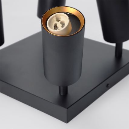 Brilagi - LED RGBW димируемо точково осветително тяло SELE SQUARE 4xGU10/6,5W/230V 2700-6500K черно/златисто