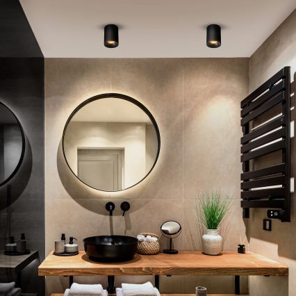 Brilagi - LED RGBW димируемо точково осветително тяло TRINE 1xGU10/4,8W/230V 3000K черно + дистанционно управление