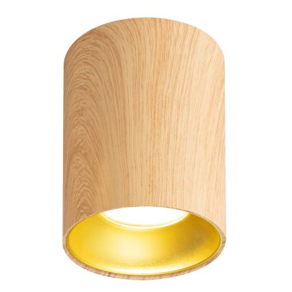 Brilagi - LED RGBW димируемо точково осветително тяло TRINE 1xGU10/4,8W/230V 3000K дъбов декор + дистанционно управление