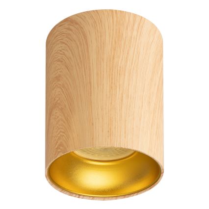 Brilagi - LED RGBW димируемо точково осветително тяло TRINE 1xGU10/4,8W/230V 3000K дъбов декор + дистанционно управление