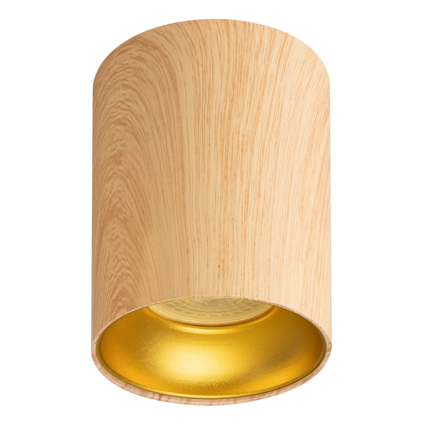 Brilagi - LED RGBW димируемо точково осветително тяло TRINE 1xGU10/6W/230V 3000K дъбов декор + дистанционно управление