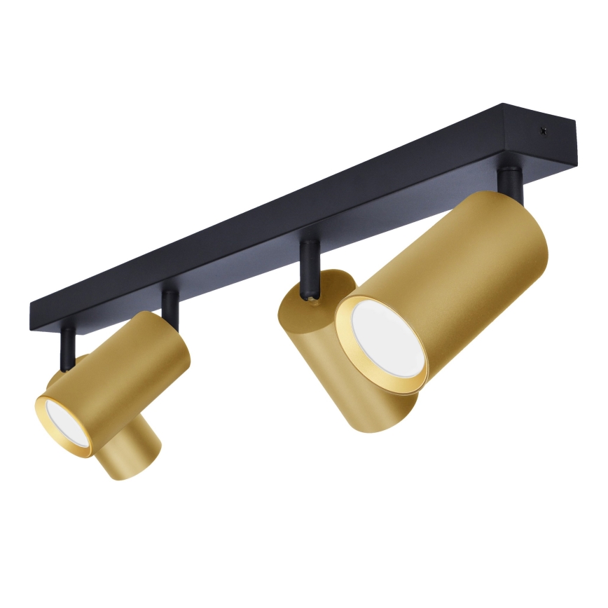 Brilagi - LED RGBW димируемо точково осветително тяло SELE GOLDEN 4xGU10/4,8W/230V 3000K черно/златно + дистанционно управление