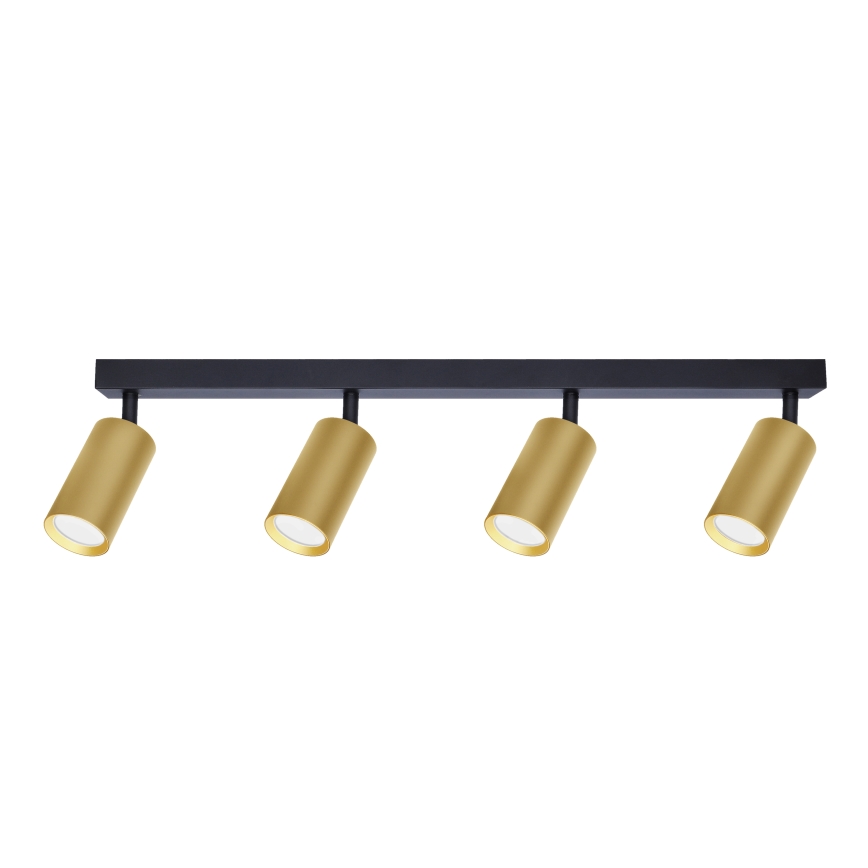 Brilagi - LED RGBW димируемо точково осветително тяло SELE GOLDEN 4xGU10/4,8W/230V 3000K черно/златно + дистанционно управление