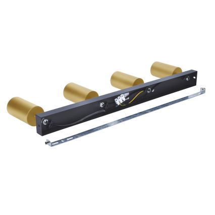 Brilagi - LED RGBW димируемо точково осветително тяло SELE GOLDEN 4xGU10/4,8W/230V 3000K черно/златно + дистанционно управление
