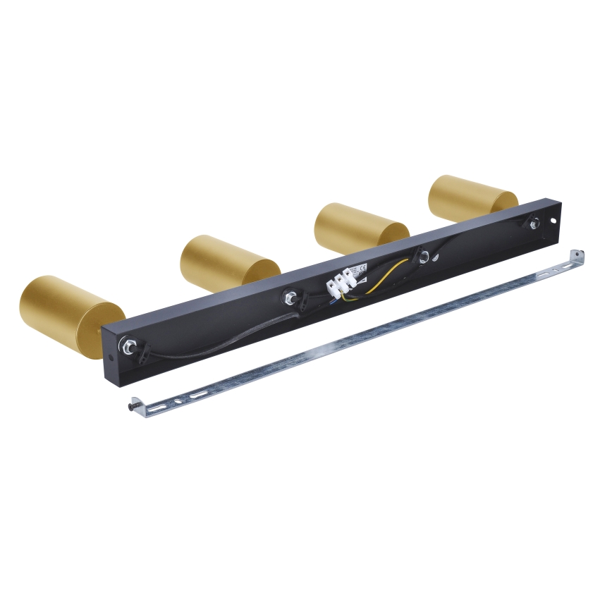 Brilagi - LED RGBW димируемо точково осветително тяло SELE GOLDEN 4xGU10/4,8W/230V 3000K черно/златно + дистанционно управление