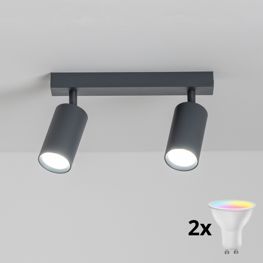 Brilagi - LED RGBW димируемо точково осветително тяло SELE 2xGU10/6,5W/230V 2700-6500K антрацит