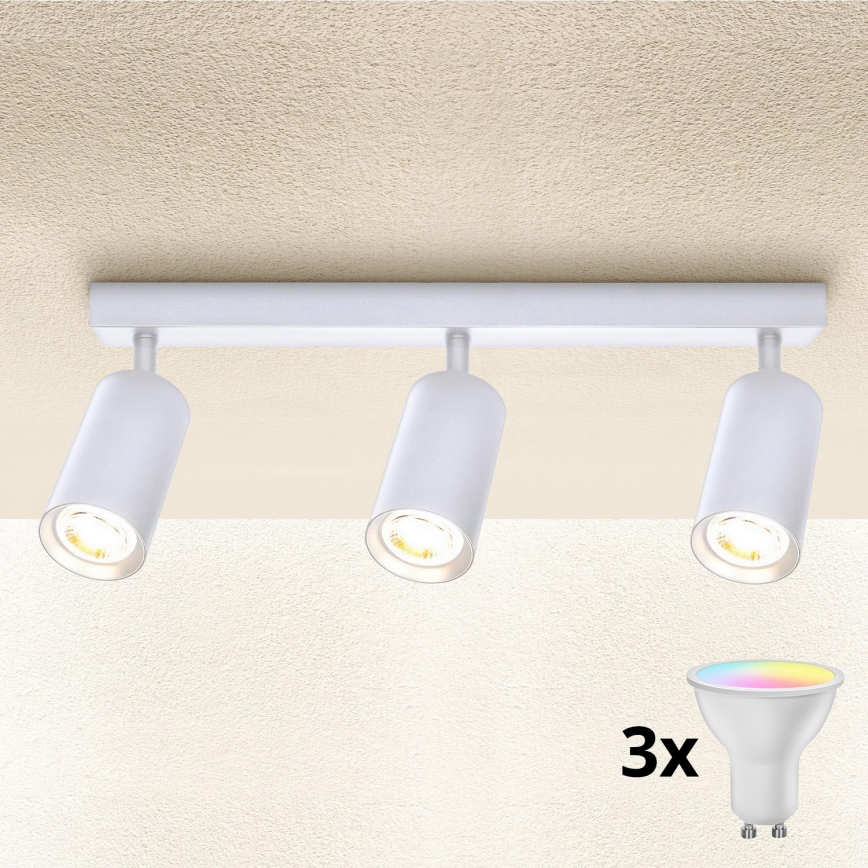 Brilagi - LED RGBW димируемо точково осветително тяло SELE 3xGU10/6,5W/230V 2700-6500K бяло