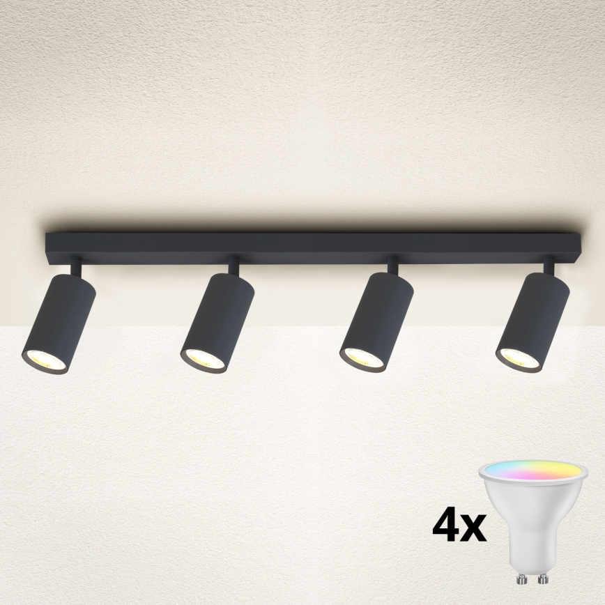 Brilagi - LED RGBW димируемо точково осветително тяло SELE 4xGU10/6,5W/230V 2700-6500K антрацит