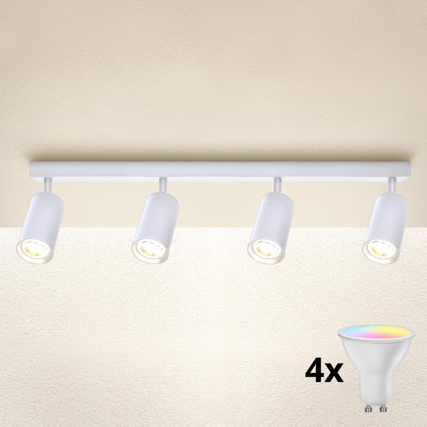 Brilagi - LED RGBW димируемо точково осветително тяло SELE 4xGU10/6,5W/230V 2700-6500K бяло