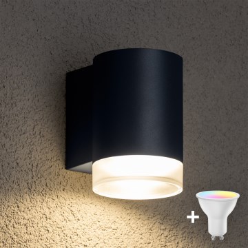 Brilagi - LED RGBW Димируемо външно стенно осветително тяло MATERA 1xGU10/4,8W/230V 3000K IP54 антрацит + дистанционно управление