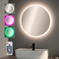 Brilagi - LED RGBW огледало за баня с подгряване CLARA PRO LED/19W/230V Ø 60 см IP44 CRI 90 димируемо + CCT + дистанционно управление