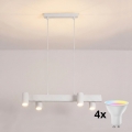 Brilagi - LED RGBW полилей с регулируема яркост на кабел SELE 4xGU10/6,5W/230V 2700-6500K бял