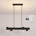 Brilagi - LED RGBW полилей с възможност за димиране на кабел SELE 4xGU10/6,5W/230V 2700-6500K черен