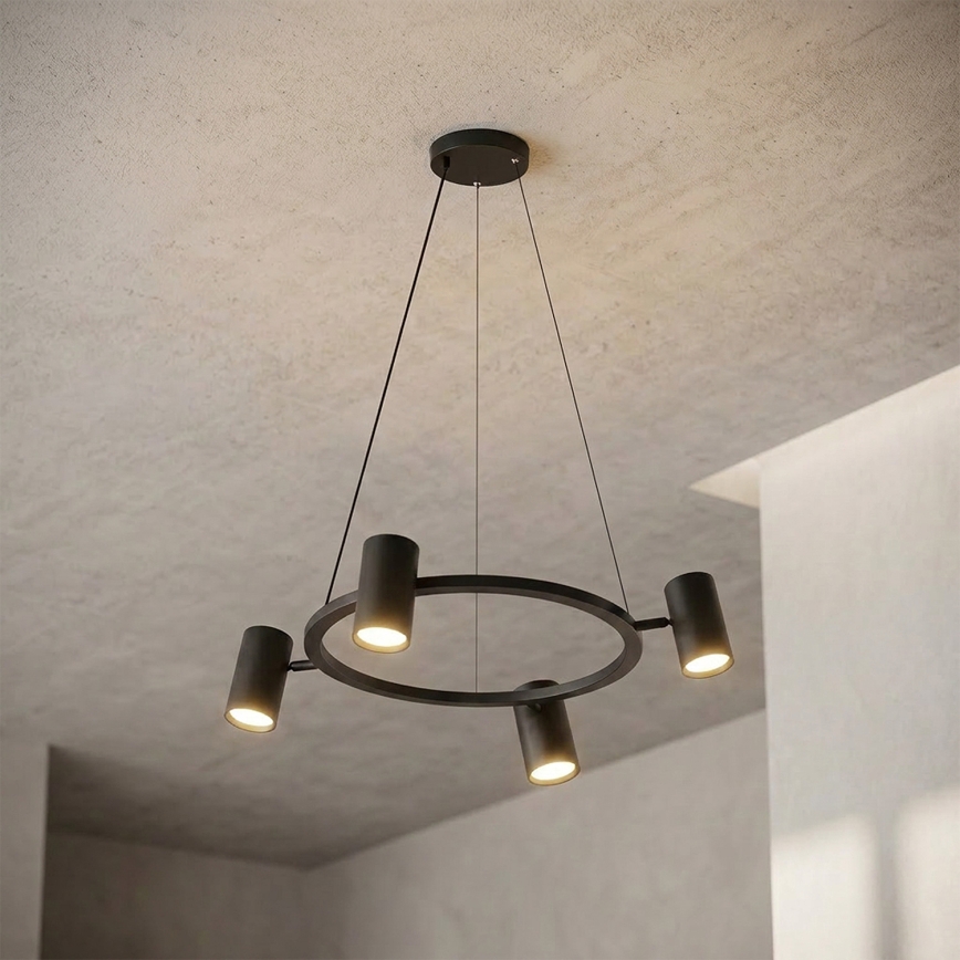 Brilagi - LED RGBW димируем полилей на кабел SELE 4xGU10/6,5W/230V 2700-6500K черен